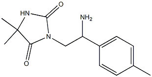 3-[2-amino-2-(4-methylphenyl)ethyl]-5,5-dimethylimidazolidine-2,4-dione Structure