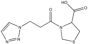 3-[3-(1H-1,2,3-triazol-1-yl)propanoyl]-1,3-thiazolidine-4-carboxylic acid Structure