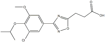 3-[3-(3-chloro-4-isopropoxy-5-methoxyphenyl)-1,2,4-oxadiazol-5-yl]propanoic acid Structure