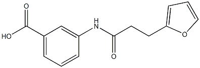 3-[3-(furan-2-yl)propanamido]benzoic acid Structure