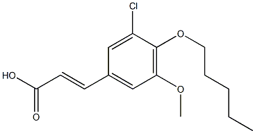 3-[3-chloro-5-methoxy-4-(pentyloxy)phenyl]prop-2-enoic acid Structure