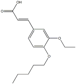 3-[3-ethoxy-4-(pentyloxy)phenyl]prop-2-enoic acid Structure