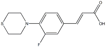3-[3-fluoro-4-(thiomorpholin-4-yl)phenyl]prop-2-enoic acid 구조식 이미지