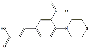 3-[3-nitro-4-(thiomorpholin-4-yl)phenyl]prop-2-enoic acid 구조식 이미지