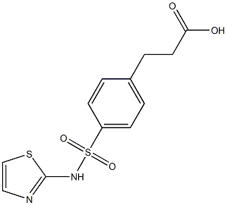 3-[4-(1,3-thiazol-2-ylsulfamoyl)phenyl]propanoic acid Structure