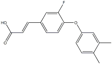 3-[4-(3,4-dimethylphenoxy)-3-fluorophenyl]prop-2-enoic acid 구조식 이미지