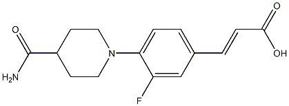 3-[4-(4-carbamoylpiperidin-1-yl)-3-fluorophenyl]prop-2-enoic acid 구조식 이미지
