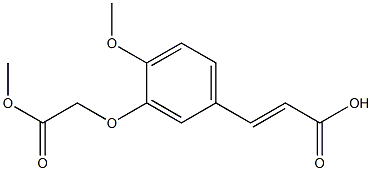 3-[4-methoxy-3-(2-methoxy-2-oxoethoxy)phenyl]prop-2-enoic acid 구조식 이미지