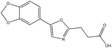 3-[5-(2H-1,3-benzodioxol-5-yl)-1,3-oxazol-2-yl]propanoic acid 구조식 이미지