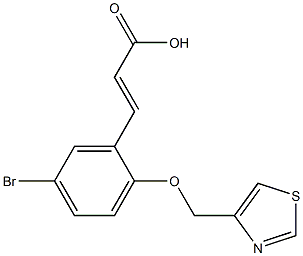 3-[5-bromo-2-(1,3-thiazol-4-ylmethoxy)phenyl]prop-2-enoic acid 구조식 이미지