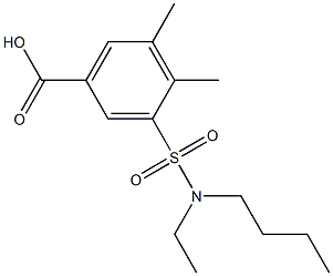 3-[butyl(ethyl)sulfamoyl]-4,5-dimethylbenzoic acid 구조식 이미지