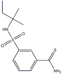 3-{[(1,1-dimethylpropyl)amino]sulfonyl}benzenecarbothioamide Structure