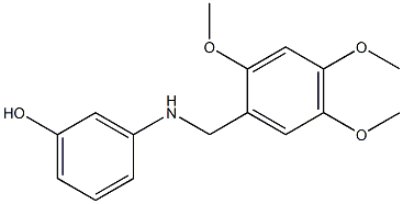 3-{[(2,4,5-trimethoxyphenyl)methyl]amino}phenol 구조식 이미지