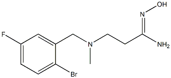 3-{[(2-bromo-5-fluorophenyl)methyl](methyl)amino}-N'-hydroxypropanimidamide Structure