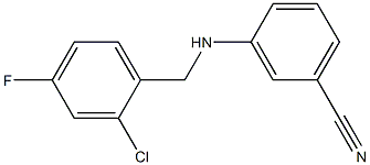 3-{[(2-chloro-4-fluorophenyl)methyl]amino}benzonitrile 구조식 이미지