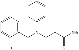 3-{[(2-chlorophenyl)methyl](phenyl)amino}propanethioamide Structure