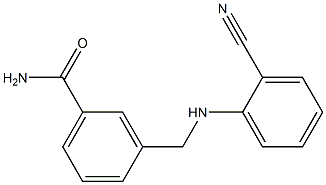 3-{[(2-cyanophenyl)amino]methyl}benzamide Structure