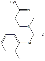 3-{[(2-fluorophenyl)carbamoyl](methyl)amino}propanethioamide Structure