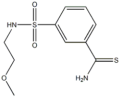 3-{[(2-methoxyethyl)amino]sulfonyl}benzenecarbothioamide Structure