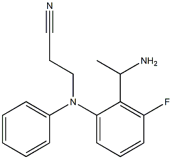 3-{[2-(1-aminoethyl)-3-fluorophenyl](phenyl)amino}propanenitrile 구조식 이미지