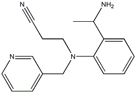 3-{[2-(1-aminoethyl)phenyl](pyridin-3-ylmethyl)amino}propanenitrile 구조식 이미지