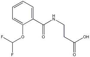 3-{[2-(difluoromethoxy)phenyl]formamido}propanoic acid Structure