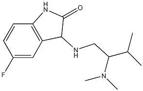 3-{[2-(dimethylamino)-3-methylbutyl]amino}-5-fluoro-2,3-dihydro-1H-indol-2-one Structure