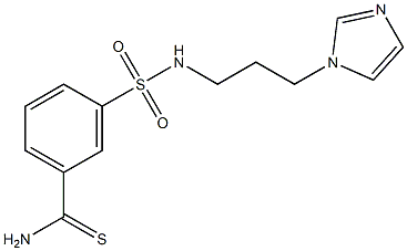 3-{[3-(1H-imidazol-1-yl)propyl]sulfamoyl}benzene-1-carbothioamide 구조식 이미지