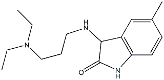3-{[3-(diethylamino)propyl]amino}-5-methyl-2,3-dihydro-1H-indol-2-one 구조식 이미지