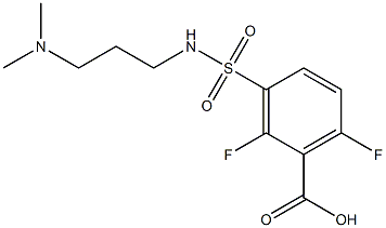3-{[3-(dimethylamino)propyl]sulfamoyl}-2,6-difluorobenzoic acid Structure
