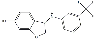 3-{[3-(trifluoromethyl)phenyl]amino}-2,3-dihydro-1-benzofuran-6-ol 구조식 이미지