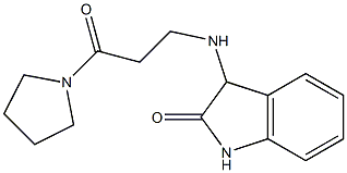 3-{[3-oxo-3-(pyrrolidin-1-yl)propyl]amino}-2,3-dihydro-1H-indol-2-one 구조식 이미지