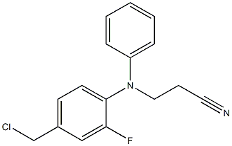 3-{[4-(chloromethyl)-2-fluorophenyl](phenyl)amino}propanenitrile Structure