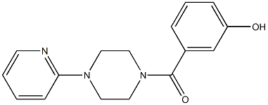 3-{[4-(pyridin-2-yl)piperazin-1-yl]carbonyl}phenol 구조식 이미지