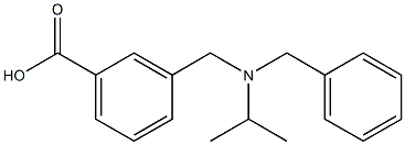 3-{[benzyl(propan-2-yl)amino]methyl}benzoic acid 구조식 이미지