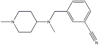 3-{[methyl(1-methylpiperidin-4-yl)amino]methyl}benzonitrile 구조식 이미지