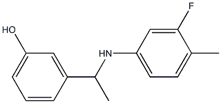 3-{1-[(3-fluoro-4-methylphenyl)amino]ethyl}phenol Structure