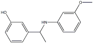 3-{1-[(3-methoxyphenyl)amino]ethyl}phenol 구조식 이미지