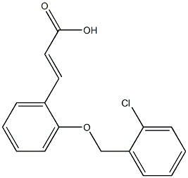 3-{2-[(2-chlorophenyl)methoxy]phenyl}prop-2-enoic acid 구조식 이미지