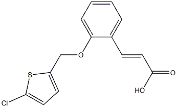 3-{2-[(5-chlorothiophen-2-yl)methoxy]phenyl}prop-2-enoic acid 구조식 이미지