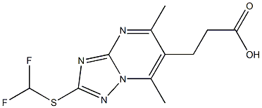 3-{2-[(difluoromethyl)thio]-5,7-dimethyl[1,2,4]triazolo[1,5-a]pyrimidin-6-yl}propanoic acid Structure