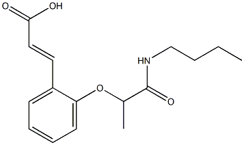 3-{2-[1-(butylcarbamoyl)ethoxy]phenyl}prop-2-enoic acid Structure