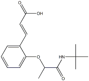 3-{2-[1-(tert-butylcarbamoyl)ethoxy]phenyl}prop-2-enoic acid Structure