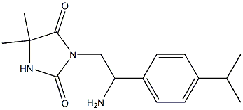 3-{2-amino-2-[4-(propan-2-yl)phenyl]ethyl}-5,5-dimethylimidazolidine-2,4-dione 구조식 이미지