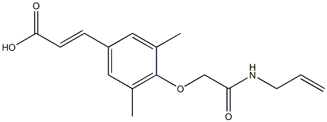 3-{3,5-dimethyl-4-[(prop-2-en-1-ylcarbamoyl)methoxy]phenyl}prop-2-enoic acid Structure