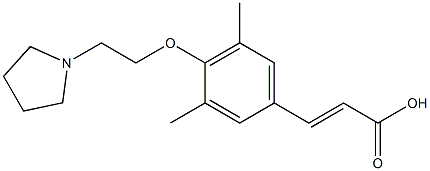 3-{3,5-dimethyl-4-[2-(pyrrolidin-1-yl)ethoxy]phenyl}prop-2-enoic acid Structure