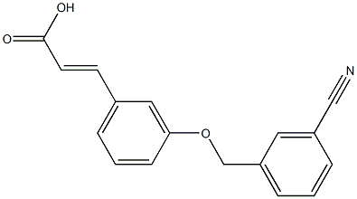 3-{3-[(3-cyanophenyl)methoxy]phenyl}prop-2-enoic acid Structure