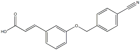 3-{3-[(4-cyanophenyl)methoxy]phenyl}prop-2-enoic acid Structure