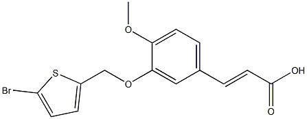 3-{3-[(5-bromothiophen-2-yl)methoxy]-4-methoxyphenyl}prop-2-enoic acid 구조식 이미지