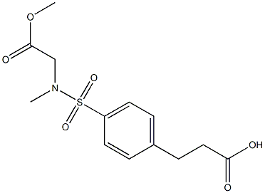 3-{4-[(2-methoxy-2-oxoethyl)(methyl)sulfamoyl]phenyl}propanoic acid 구조식 이미지